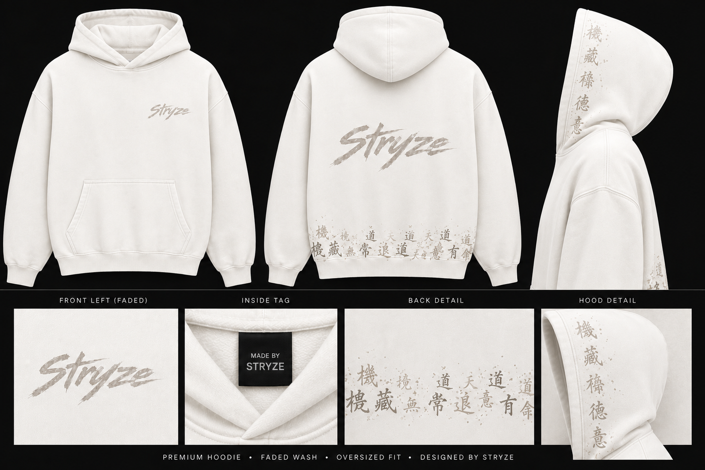 White Stryze Hoodie
